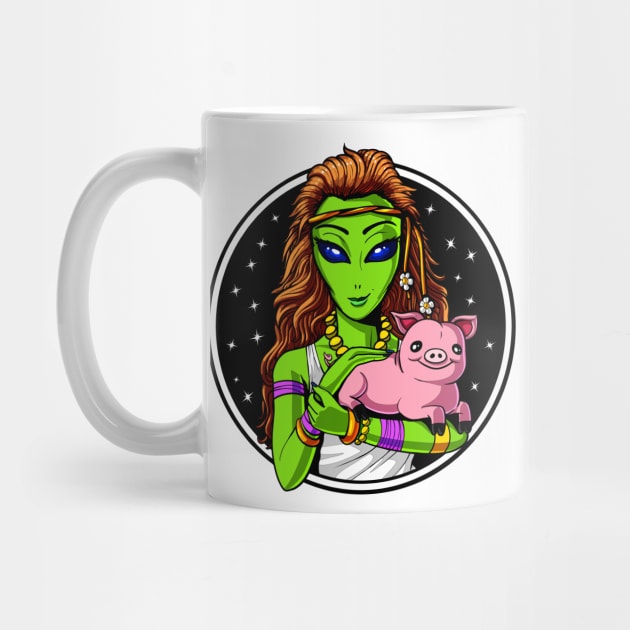 Hippie Alien Girl Vegan Animal Lover by underheaven